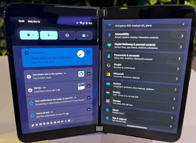 Rilascio di Android 12l per Surface Duo 2