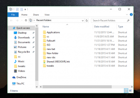 Fastgør seneste mapper til hurtig adgang i Windows 10