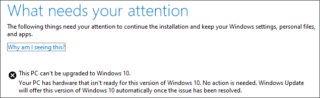 Dieser PC kann nicht auf Windows 10 aktualisiert werden USB-Problem