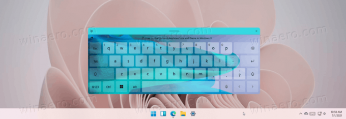 Windows 11 dotyková klávesnica s vlastnou témou