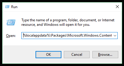 Windows 10 Відкрийте папку Spotlight