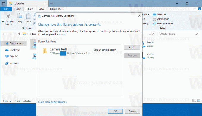 ライブラリダイアログの管理Windows10 