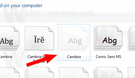Windows 10 Otkrij font