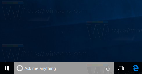 15014년 Cortana 흰색 텍스트
