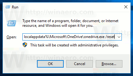 Ponastavite Onedrive