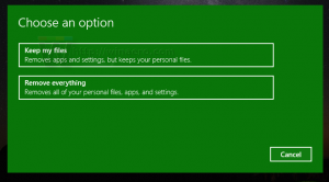 Windows10のPCリセット機能がクラウドダウンロードオプションを受信