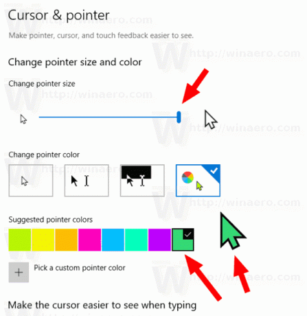 Windows10カーソルの色を変更する4