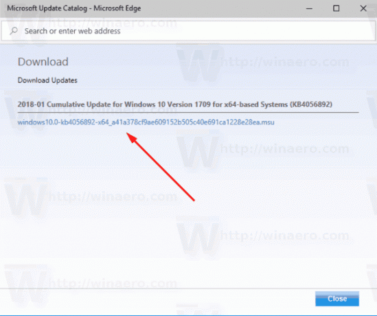 Laadige alla Windows 10 värskenduslink