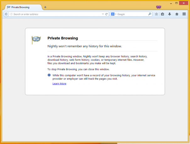 Firefox privates Fenster