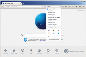 Firefox ahora tiene sugerencias de búsqueda en vivo en la barra de direcciones