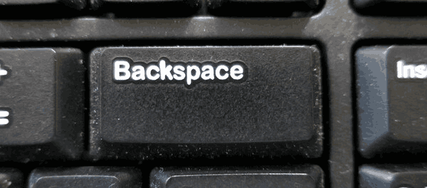 Spanduk Tombol Backspace Keyboard
