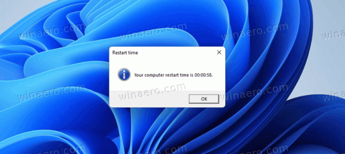 Preverite čas ponovnega zagona sistema Windows 11