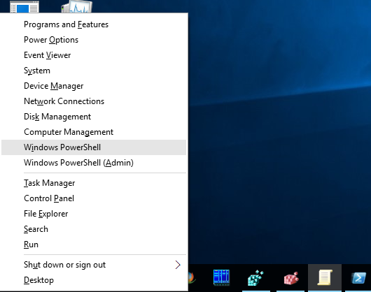Windows 10 käivitab WiX-i powershelli