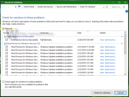 Se hurtigt efter tilgængelige løsninger på problemrapporter i Windows 10