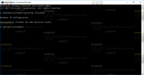 Windows 10 Spălați memoria cache DNS