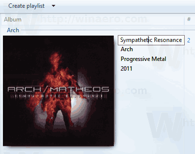 Znacznik edycji muzyki w programie Windows Media Player