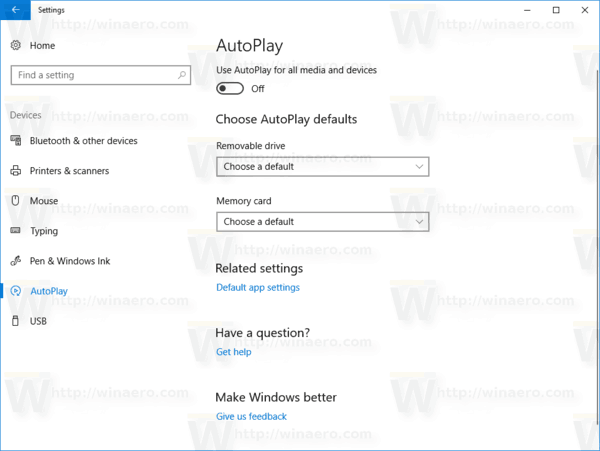 Windows 10 Deaktiver Autoplay-indstillinger