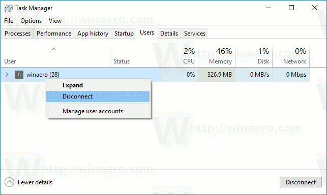 Κλείδωμα οθόνης Windows 10 από τη Διαχείριση εργασιών 2