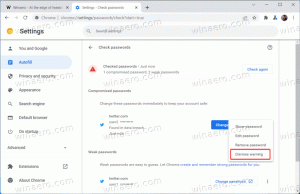Chromen avulla voit hylätä vaarantuneita salasanoja koskevat varoitukset