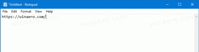 Копирайте URL от адресната лента на Chrome в Notepad