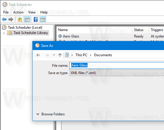 Tâche planifiée de sauvegarde de Windows 10 