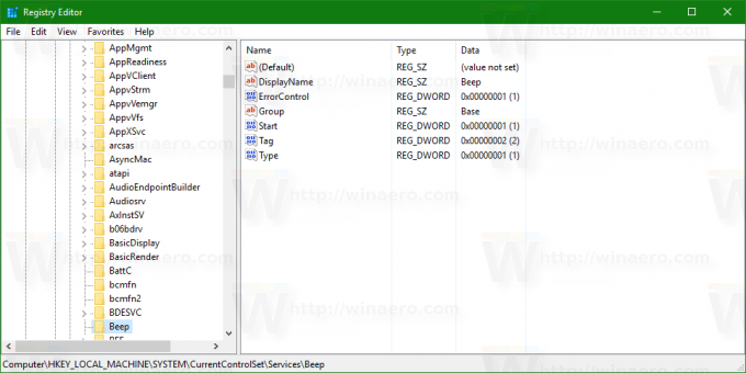 Windows 10 pipekjernen driver i registeret