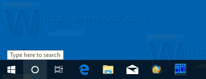 Windows 10 Cortana-ikon i aktivitetsfältet