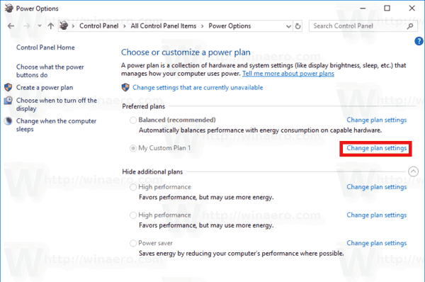 Windows 10 looge energiaplaan 4