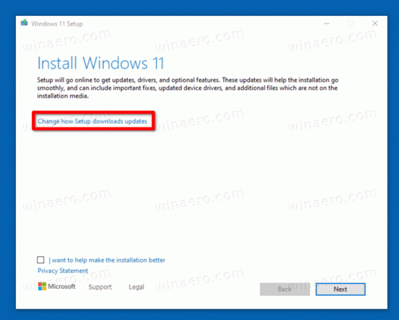 Upgradujte na Windows 11 Změňte způsob stahování aktualizací