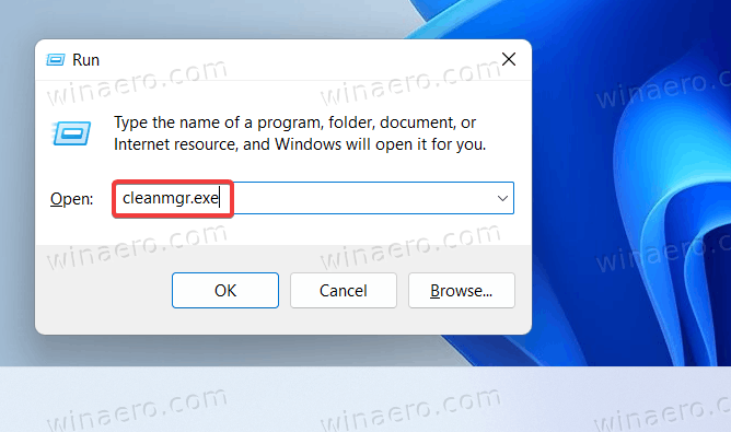 Windows 11에서 클래식 디스크 정리 열기