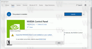 Fjern blokering af NVIDIA Control Panel Store-appen i Windows 10