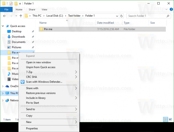 Windows 10 rýchly prístup bez príkazu na premenovanie