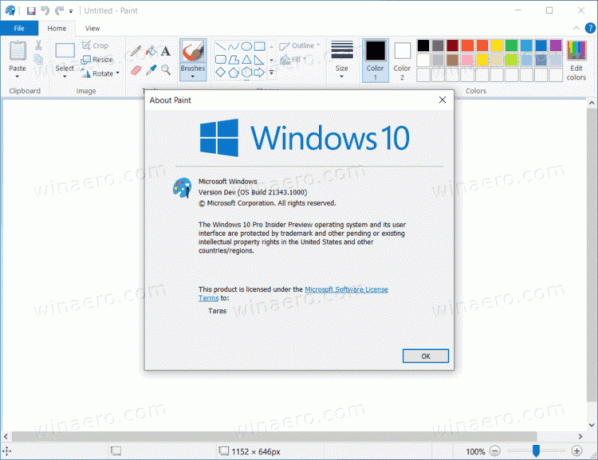 Store Paint installert i Windows 10