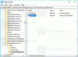 Lisage seadmete ja printerite kontekstimenüü operatsioonisüsteemis Windows 10