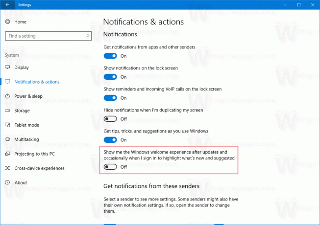 Windows 10 keelake tervitusleht
