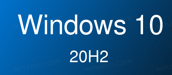 Windows 10 20H2 배너