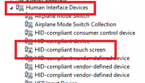 Windows10およびWindows8または8.1でタッチスクリーンを無効にする