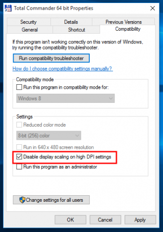 Διορθώστε τις θολές γραμματοσειρές στα Windows 10 ανά εφαρμογή