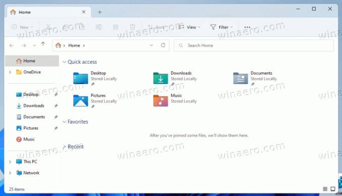 Uusi File Explorer välilehdillä Windows 11:ssä