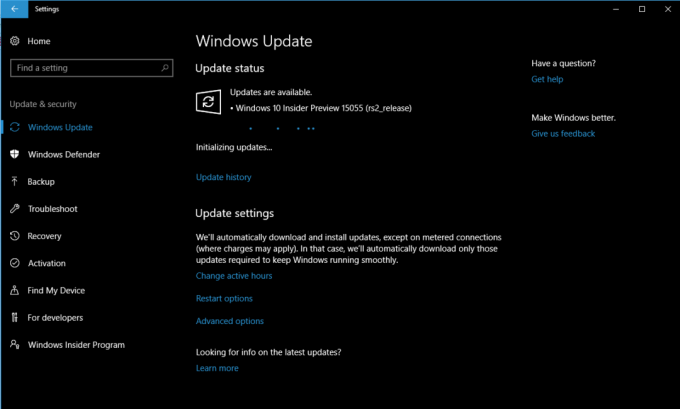 Windows 10 Kompilacja 15055
