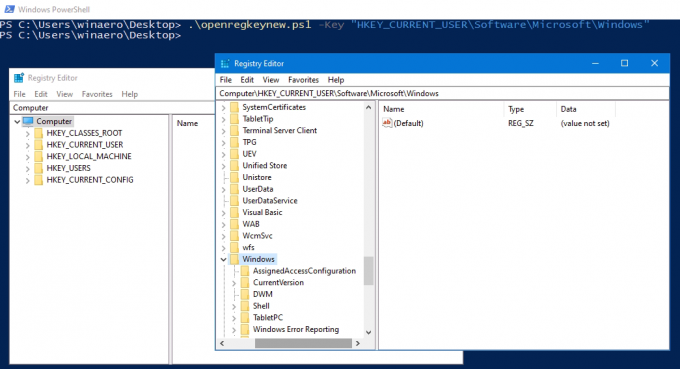 Buka Kunci Registri Dengan PowerShell Di Instance Regedit Baru