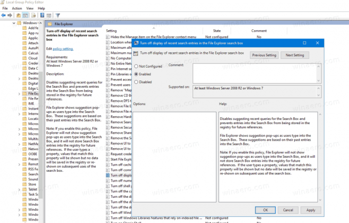 A webes keresés letiltása a Windows 10 2004-es verziójában
