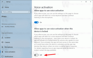 Poista sovelluksen käyttö ääniaktivoinnista Windows 10:ssä