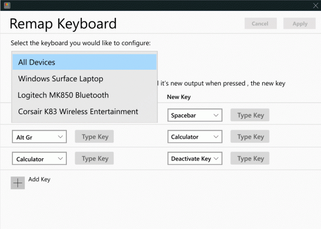 Powertoys Keyboard Manager Ui Remap settings2
