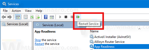 Start tjenesten på nytt i Windows 10 