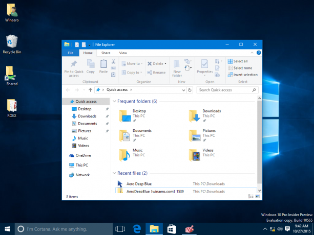 Windows 10 ένα κανονικό παράθυρο