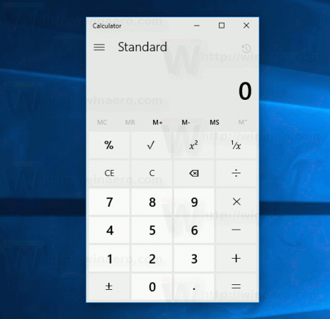 Numatytasis skaičiuotuvas Windows 10