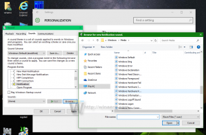 Mainiet vai atspējojiet grauzdiņa paziņojumu skaņu operētājsistēmā Windows 10