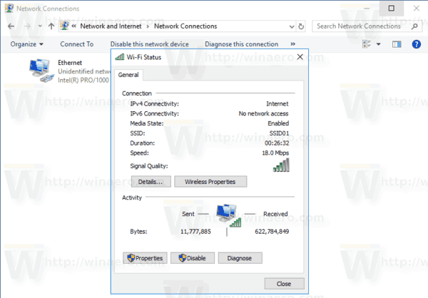 Προβολή ισχύος σήματος ασύρματου δικτύου Windows 10 Img9