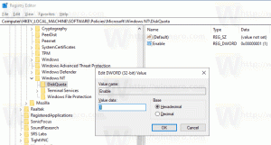 Piespiedu kārtā iespējot diska kvotas operētājsistēmā Windows 10 ar grupas politiku